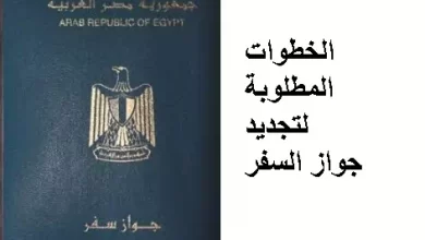 تجديد جواز السفر المصري